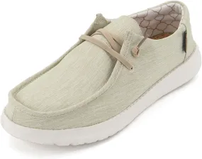 Canvas Mens Loafers Casual Slip On,Classic Comfy Lightweight Mens Deck Shoes,Casual Breathable Mesh Non-Slip Boat Shoes Men Slip On,with Non-Marking Outsole and Drainage
