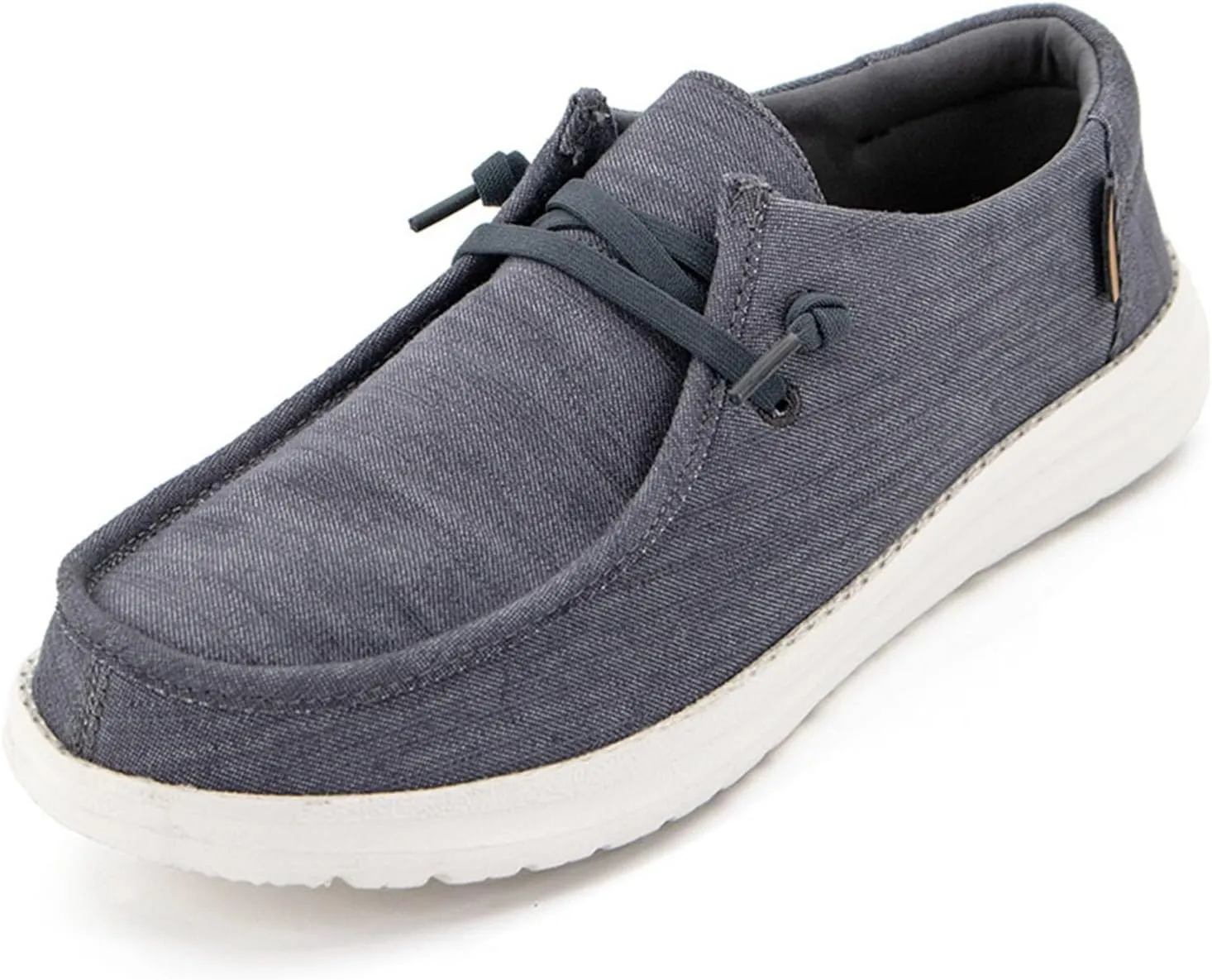 Canvas Mens Loafers Casual Slip On,Classic Comfy Lightweight Mens Deck Shoes,Casual Breathable Mesh Non-Slip Boat Shoes Men Slip On,with Non-Marking Outsole and Drainage