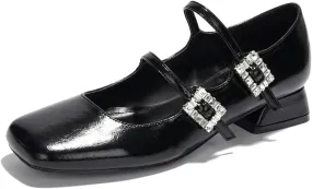 Cape Robbin Harri Metallic Leather Mary Jane Heels (Harri)