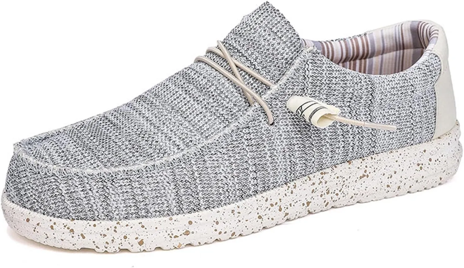 Casual Boat Shoes,Canvas Lightweight & Breathable Mesh Men's Loafers & Slip-ons,Summer Comfy Slip Resistant Mens Deck Shoes,for All Day