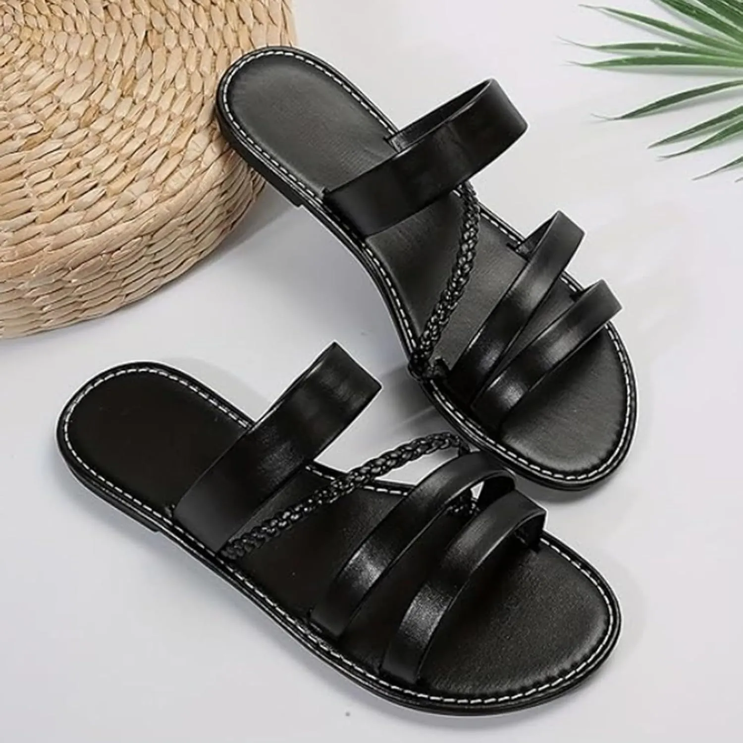 Casual Dress Women's Sandals 2025 Summer Home Household Indoor Slip Thick Soled PVC Women Slippers