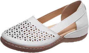 Casual Sandal Women's Closed Toe Flat Shoes Fashionable Casual Hollow Outer Wear Light Breathable Shoes