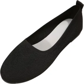 Casual Shoes Flat Women's Dress Flat Ballet Low Comfort Soft Flats for Women Pointed Toe Knit Ballet Ladies Fashion Solid Flats