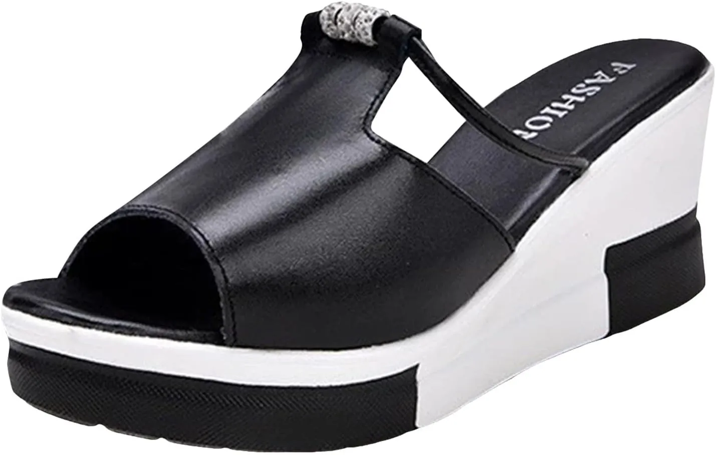 Casual Slip on Summer Shoes Summer Wedge Thick Platform Women Sandals Slip On Versatile Casual High Heel Women Sandals