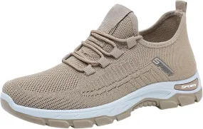 Casual Sneakers for Women Men Lightweight Breathable Mesh Fashion Sneakers Orthopedic Soft Arch Support Walking Shoes Comfortable Slip on Summer Workout Sport Work Tennis Shoes