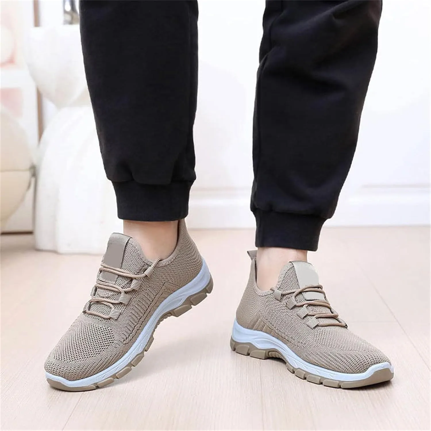 Casual Sneakers for Women Men Lightweight Breathable Mesh Fashion Sneakers Orthopedic Soft Arch Support Walking Shoes Comfortable Slip on Summer Workout Sport Work Tennis Shoes