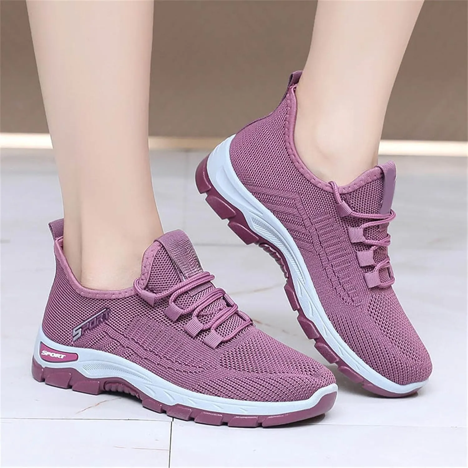 Casual Sneakers for Women Men Lightweight Breathable Mesh Fashion Sneakers Orthopedic Soft Arch Support Walking Shoes Comfortable Slip on Summer Workout Sport Work Tennis Shoes