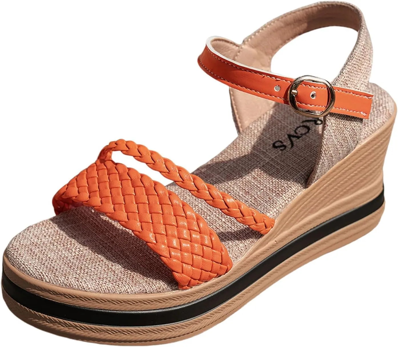 Casual Wedge Sandals One Word Strap Wedge Heel Sandals For Women Ultra Light Casual Comfortable And Versatile