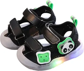 Children Light Up Shoes LED Light Up Water Shoes Non-slip Adjustable Strap Baby Sandals Lightweight Soft Sole Shoes