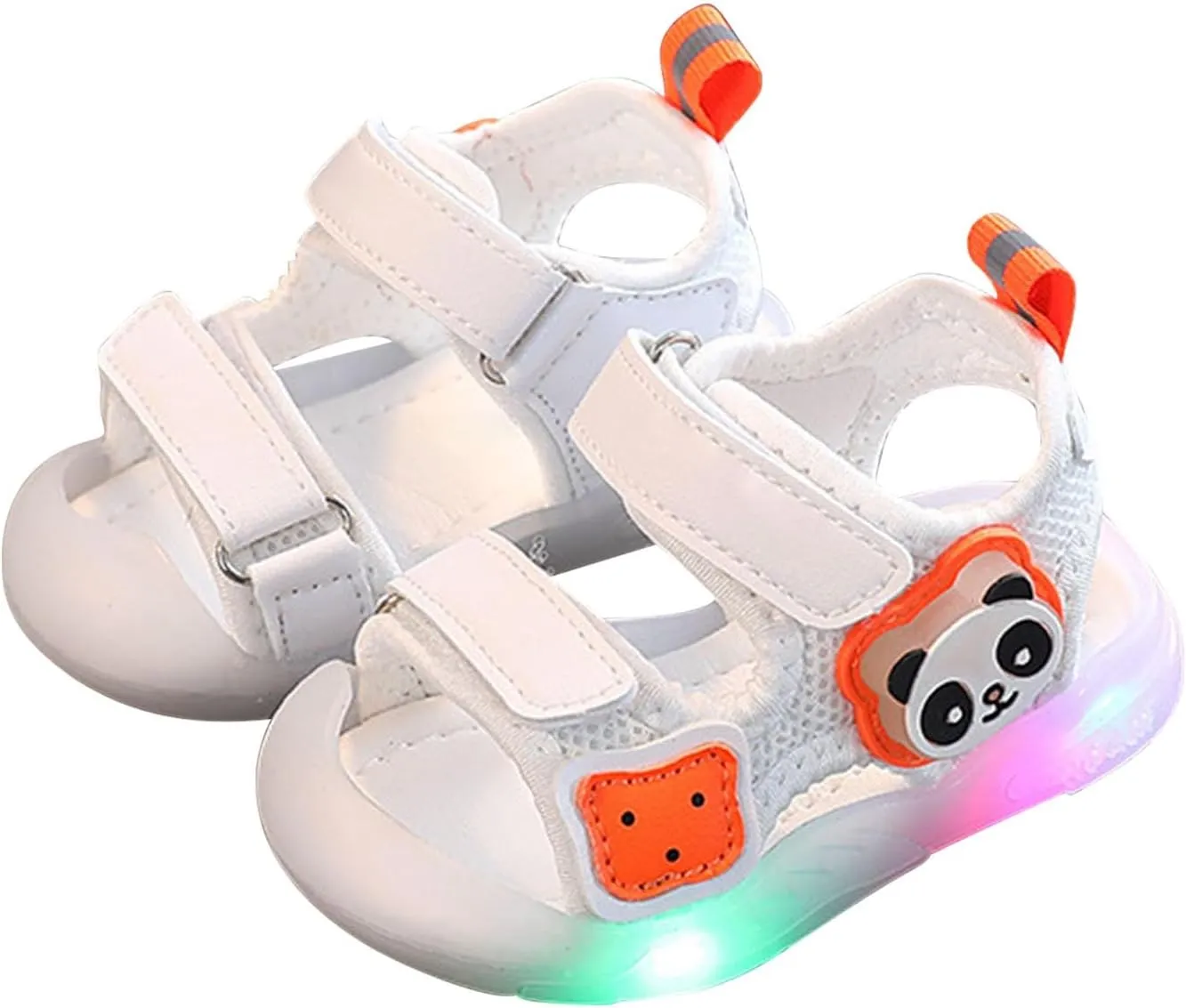 Children Light Up Shoes LED Light Up Water Shoes Non-slip Adjustable Strap Baby Sandals Lightweight Soft Sole Shoes
