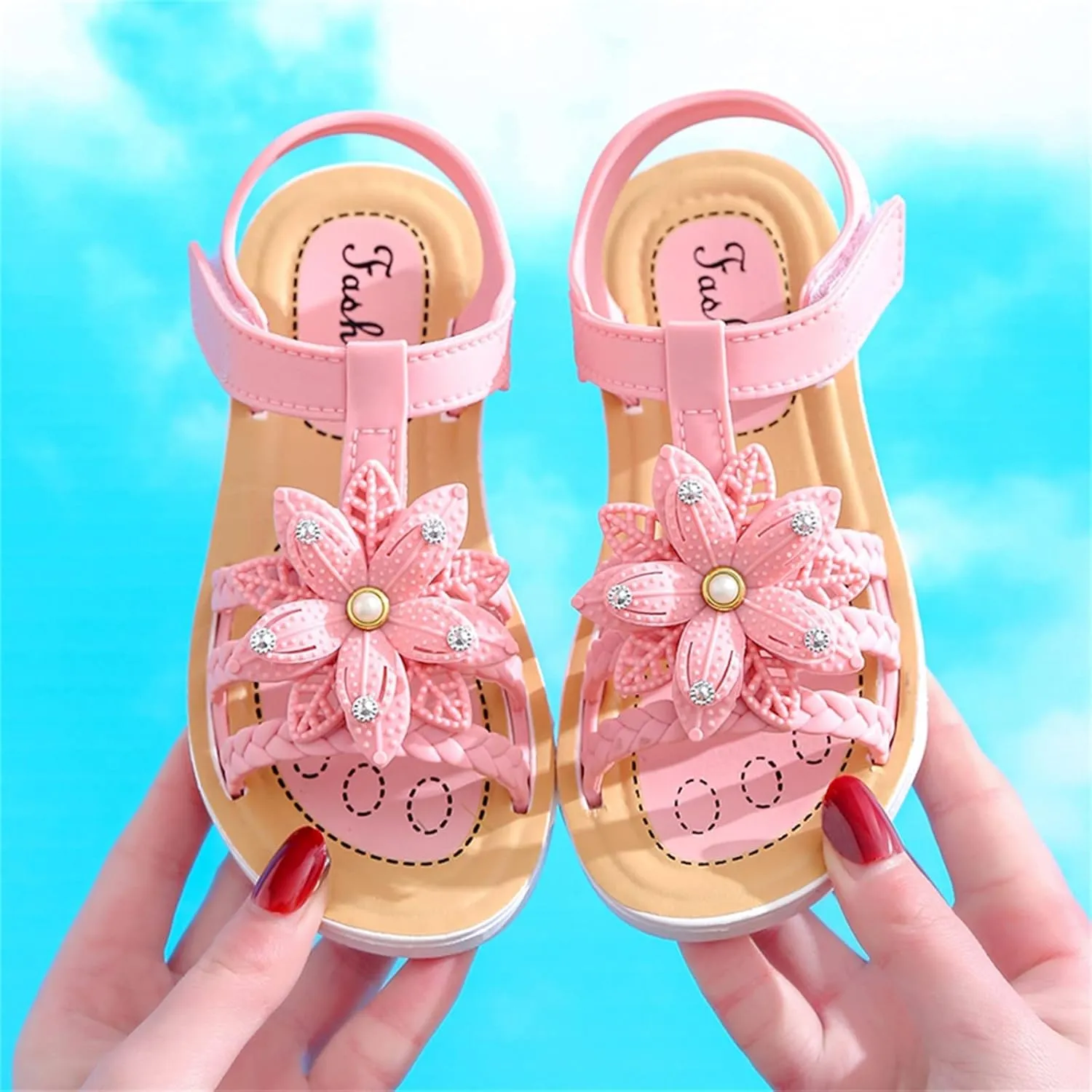Children Sandals Soft Flat Shoes Fashion Comfortable Bow Soft Bottom Lightweight Baby Princess Sandals Princess Dress Up