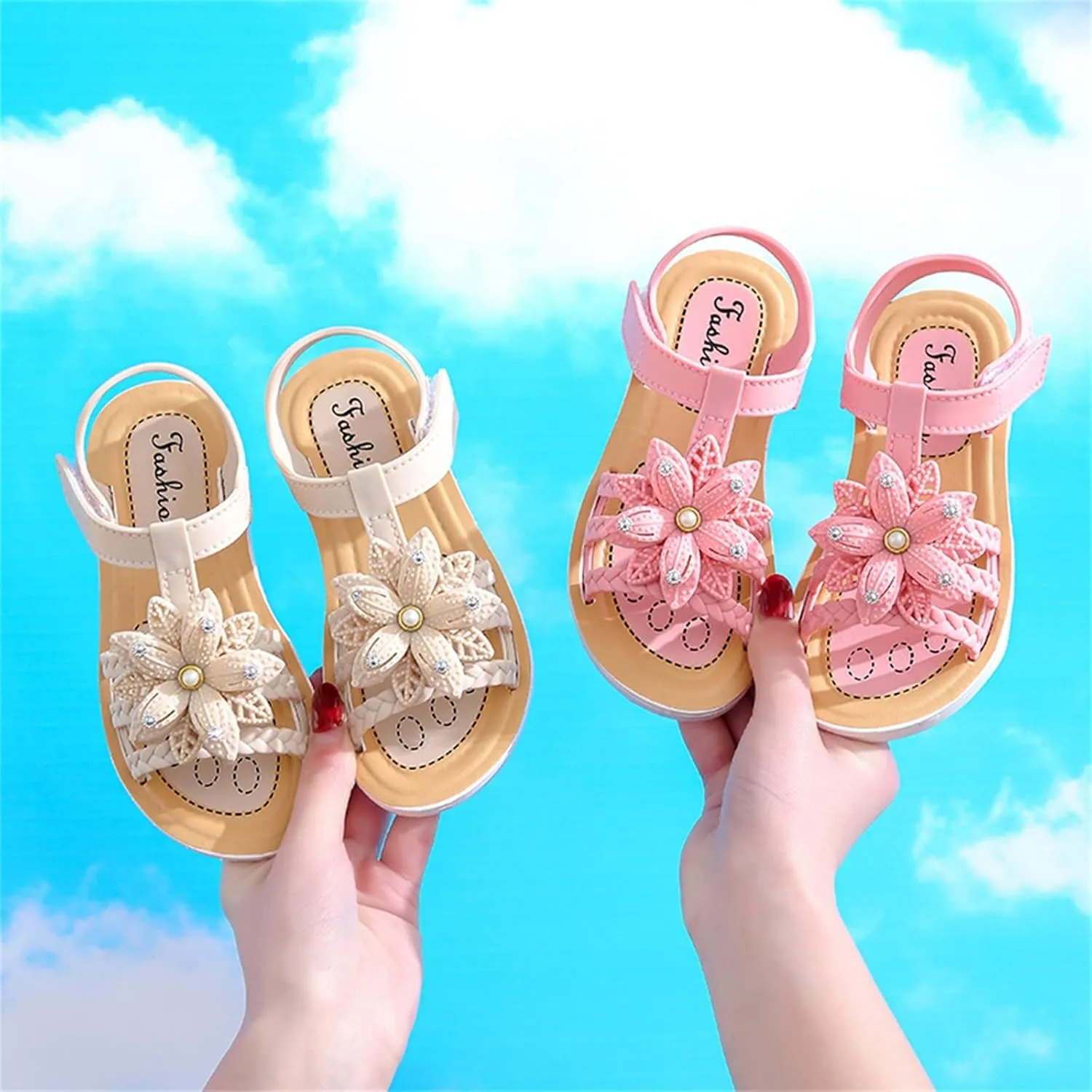 Children Sandals Soft Flat Shoes Fashion Comfortable Bow Soft Bottom Lightweight Baby Princess Sandals Princess Dress Up