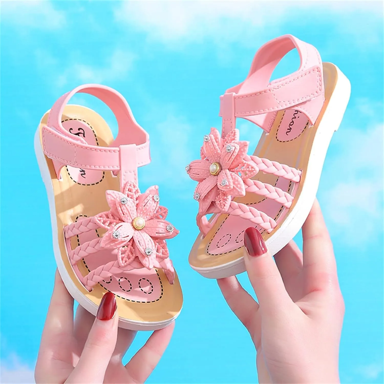 Children Sandals Soft Flat Shoes Fashion Comfortable Bow Soft Bottom Lightweight Baby Princess Sandals Princess Dress Up