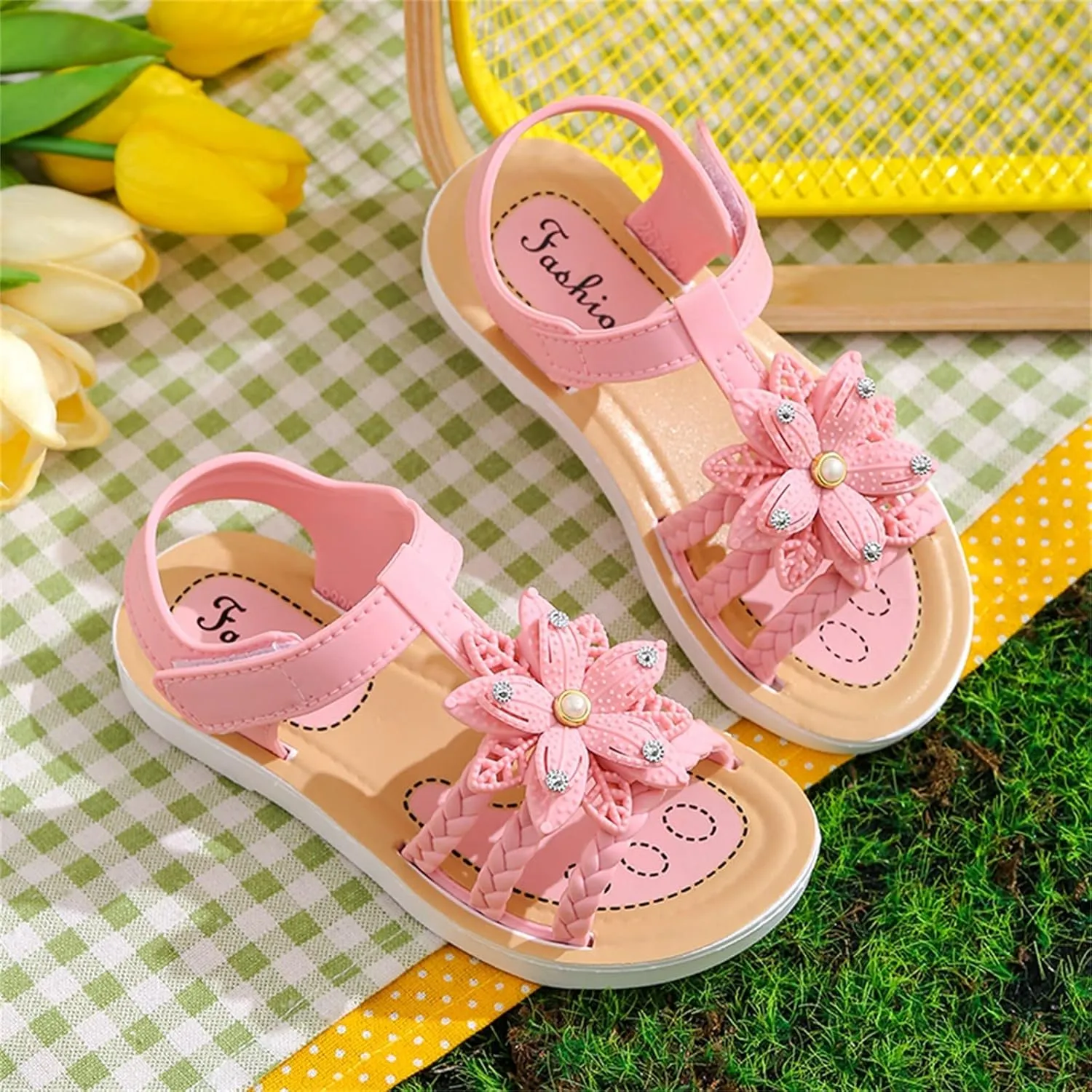 Children Sandals Soft Flat Shoes Fashion Comfortable Bow Soft Bottom Lightweight Baby Princess Sandals Princess Dress Up