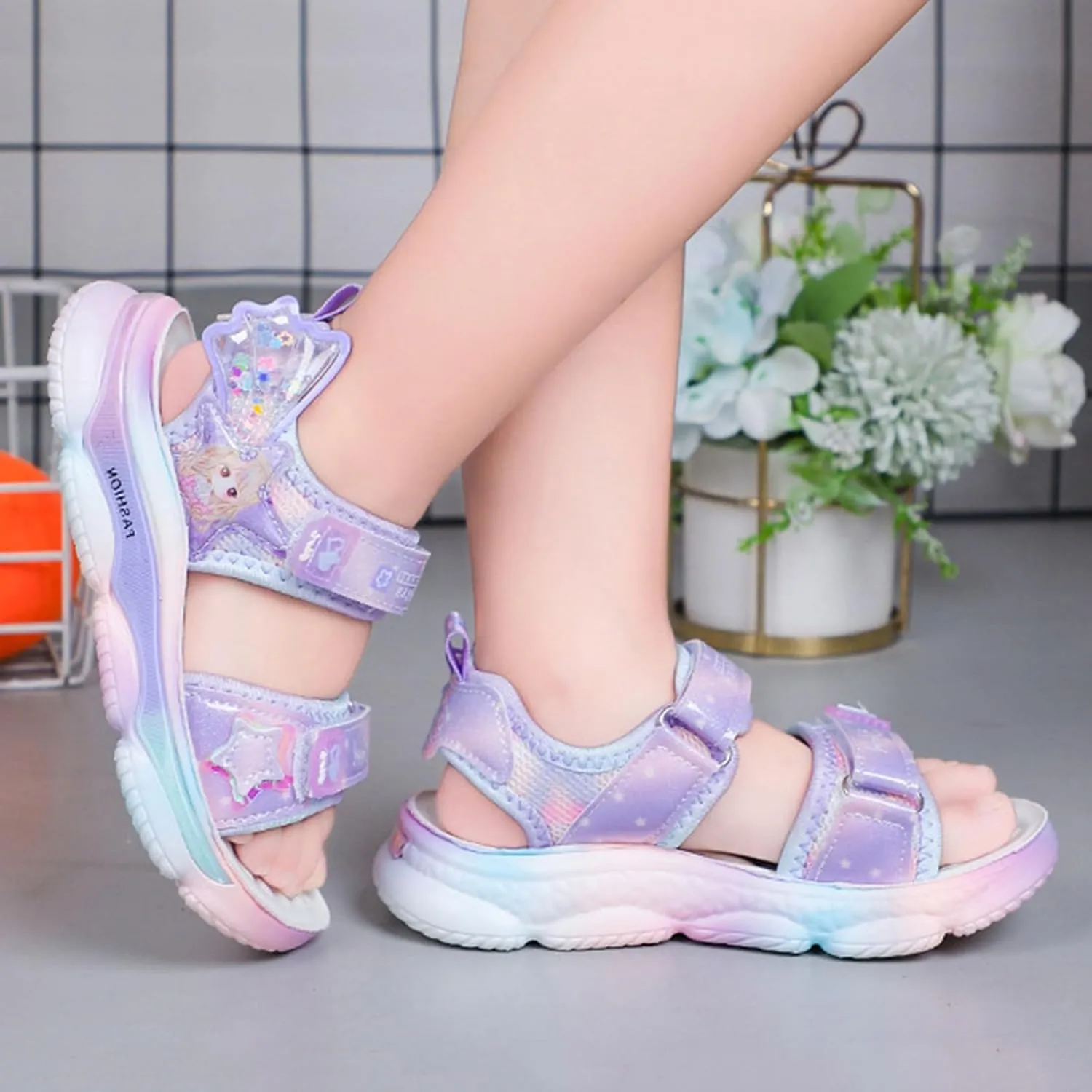 Children Shoes Comfortable Thick Soled Sandals Fashionable Open Toe Cute Cartoon Sandals Kids Slippers Slippers Toddler