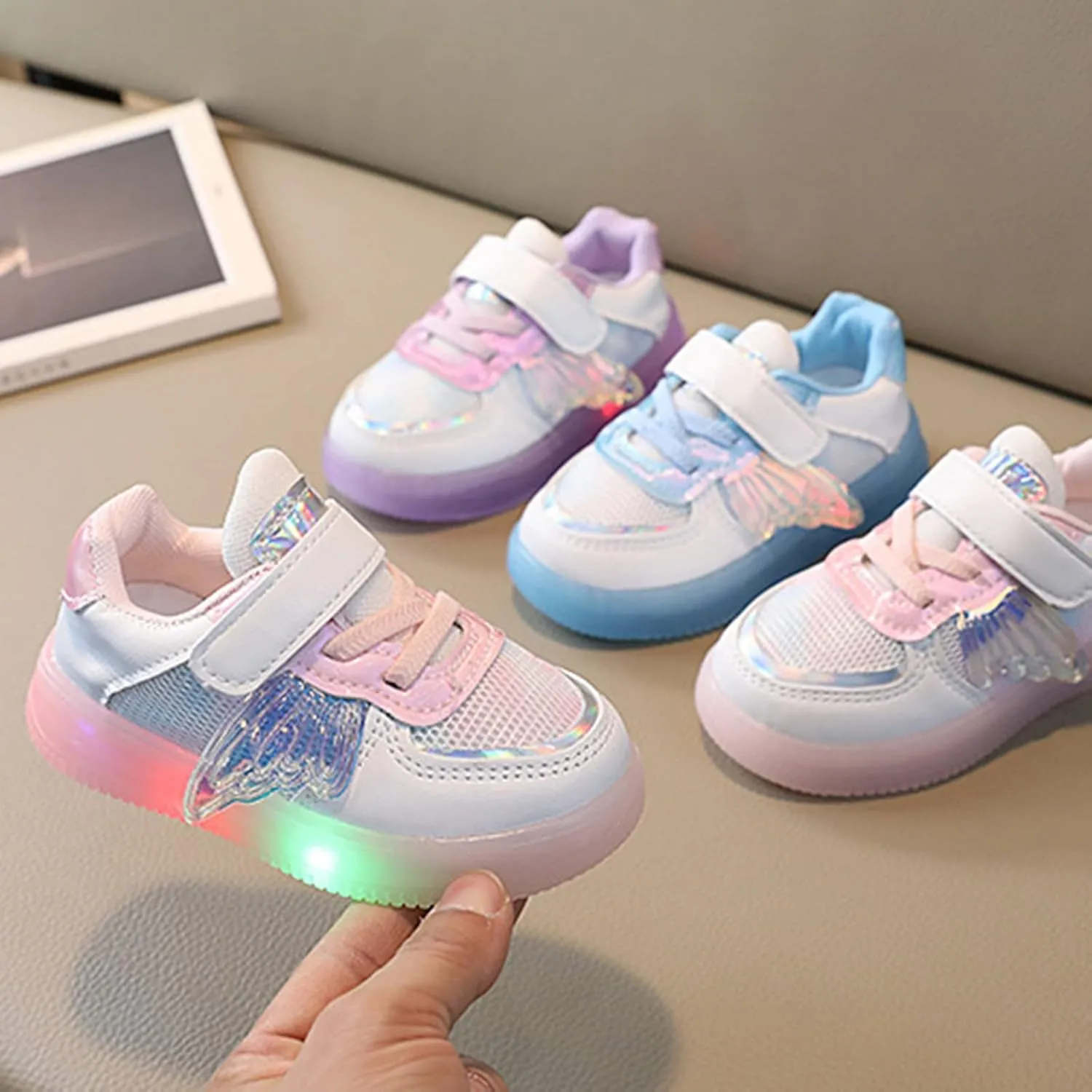 Children Shoes LED Light Emitting Shoes Fashion Children Sports Light Shoes Mesh Breathable Toddler Girls Size 6 Shoes