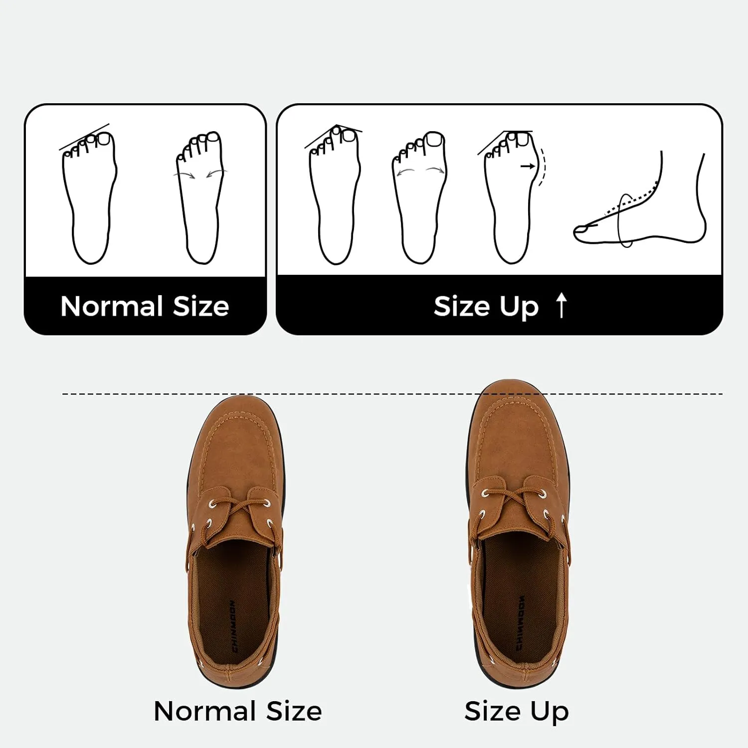 CHINMOON Men's Penny Loafers Slip-Ons Casual Boat Driving Walking Shoes Waterproof PU Footwear