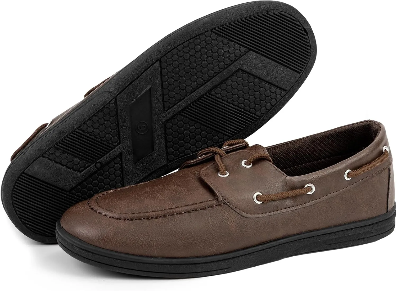 CHINMOON Men's Penny Loafers Slip-Ons Casual Boat Driving Walking Shoes Waterproof PU Footwear