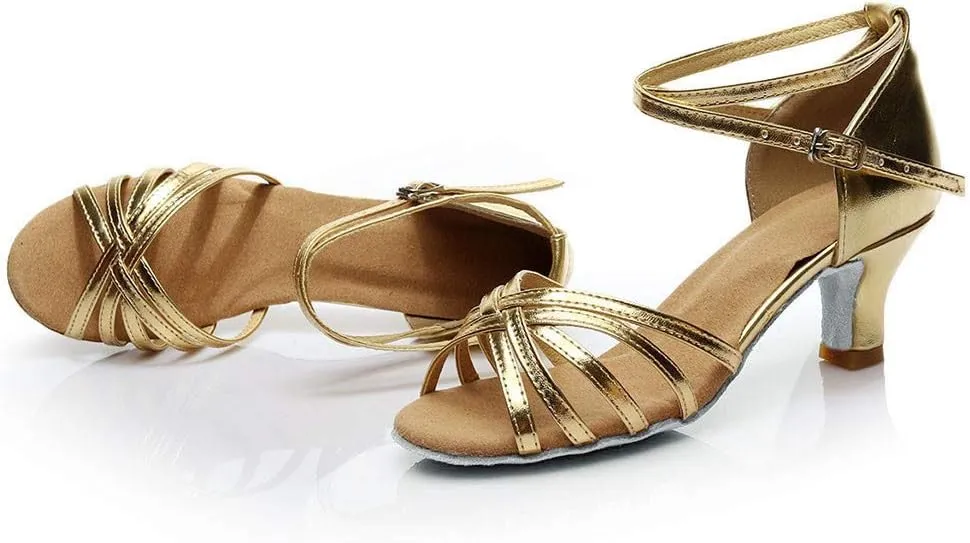Chunky Heels Women's Chunk Low Heel Pump Sandals Gold Heels for Women Dressy Women's Lace Up Heeled Sandals