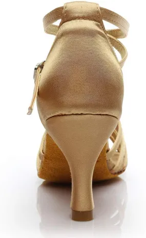 Chunky Heels Women's Chunk Low Heel Pump Sandals Gold Heels for Women Dressy Women's Lace Up Heeled Sandals