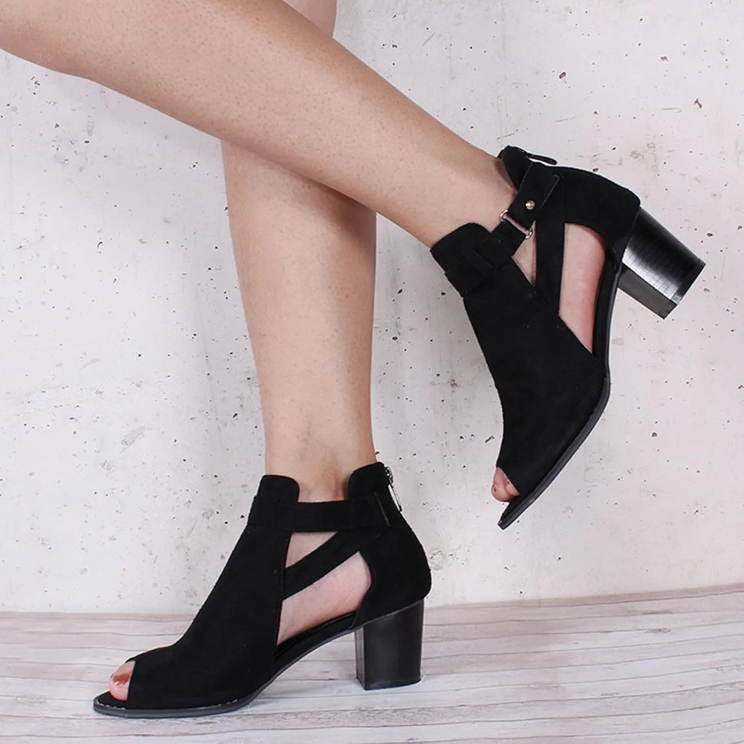 Chunky Heels Women's Open Toe Ankle Strap Chunky Heels Sandals for Women Women's Chunk Low Heel Pump Sandals