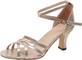 Chunky Heels Women's Open Toe Ankle Strap Heels Sandals Stiletto Heels Women's Lace Up Heeled Sandals