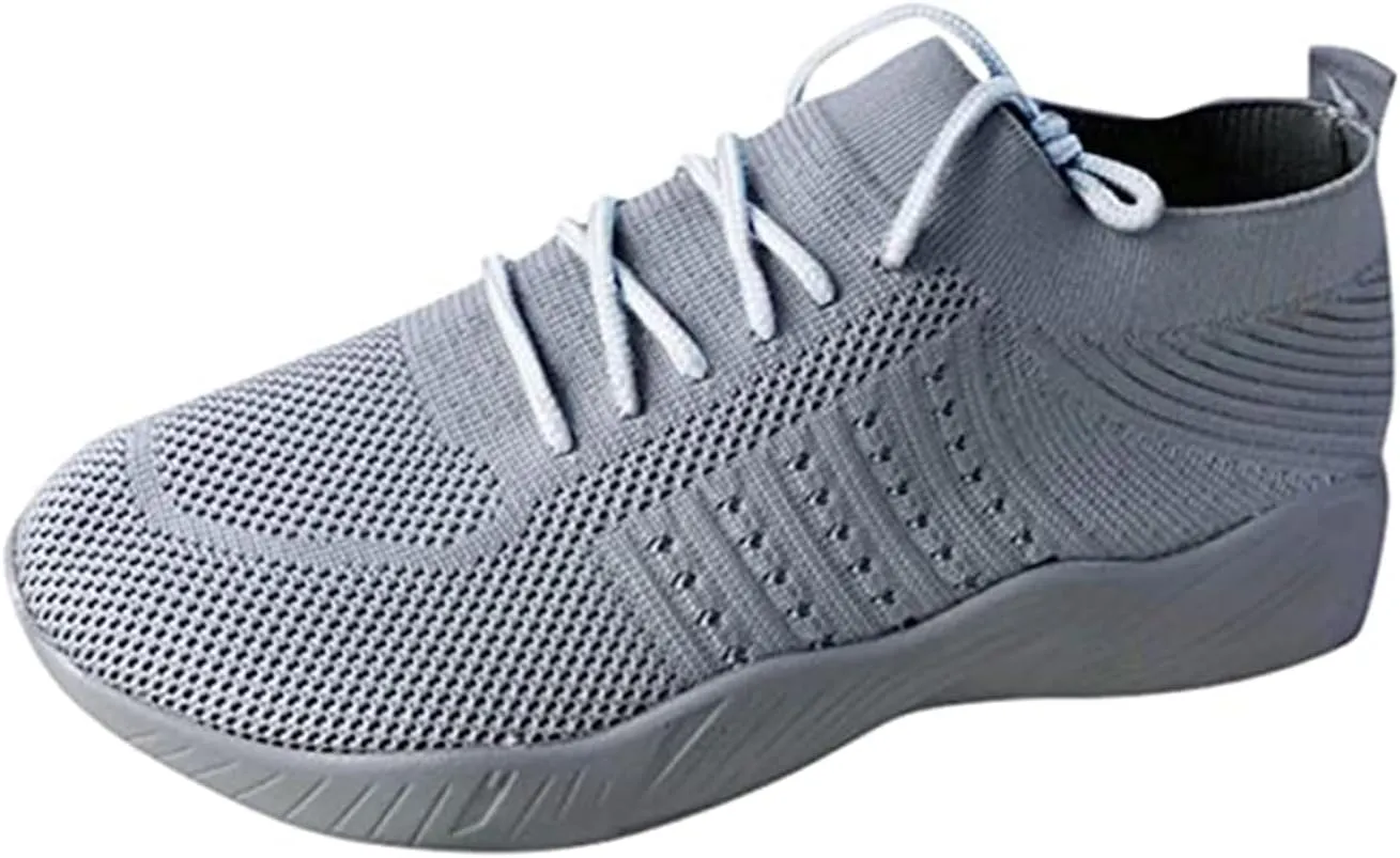 Chunky Sneakers for Women Comfortable Tennis Running Fashion Shoes Breathable Mesh Slip On Walking Shoes Lightweight Wedge Workout Sport Work Casual Sneakers Platform Loafers