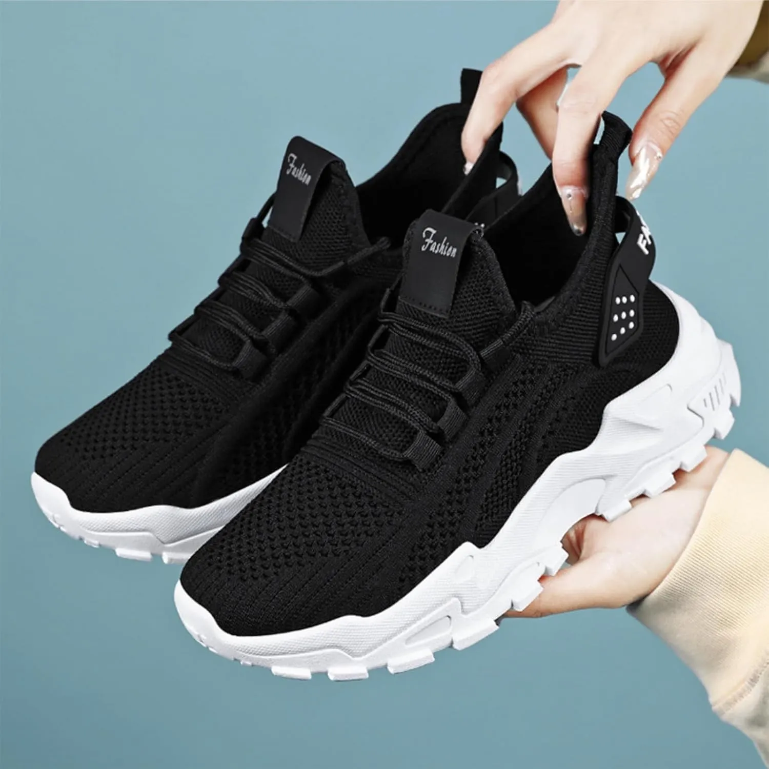 Chunky Sneakers for Women Lightweight Slip On Sneakers Comfortable Workout Sport Work Casual Tennis Shoes Fashion Breathable Soft Sole Arch Support Non-Slip Shoes