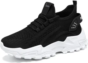 Chunky Sneakers for Women Lightweight Slip On Sneakers Comfortable Workout Sport Work Casual Tennis Shoes Fashion Breathable Soft Sole Arch Support Non-Slip Shoes