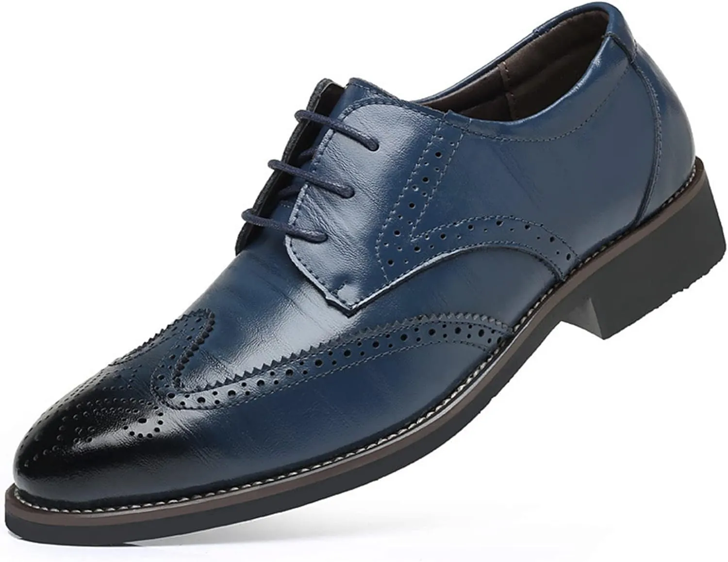 Classical Style Men's Breathable Hollow Business Casual Pointed Shoes Extra Wide Shoes for Men Leather Men's Fashion Men Shoe