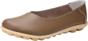 Comfortable Leather Shoes for Women Solid Non Slip Women's Flat Shoes Soft Walking Driving Casual Cool for Women