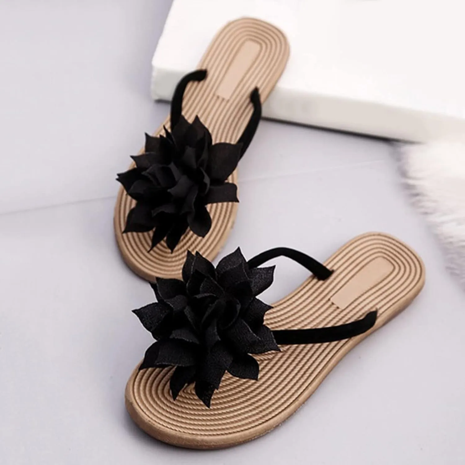 Comfortable Slide Sandals Slippers Sandals Shoes Summer And Fashion Flat Flowers Beach Slippers Women Women's slipper