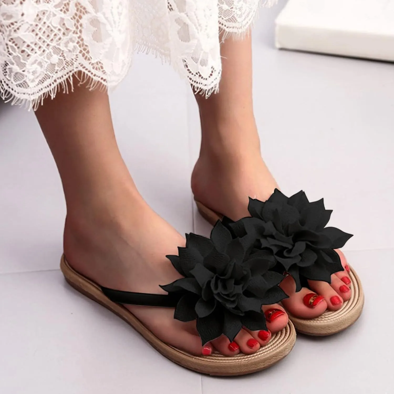Comfortable Slide Sandals Slippers Sandals Shoes Summer And Fashion Flat Flowers Beach Slippers Women Women's slipper