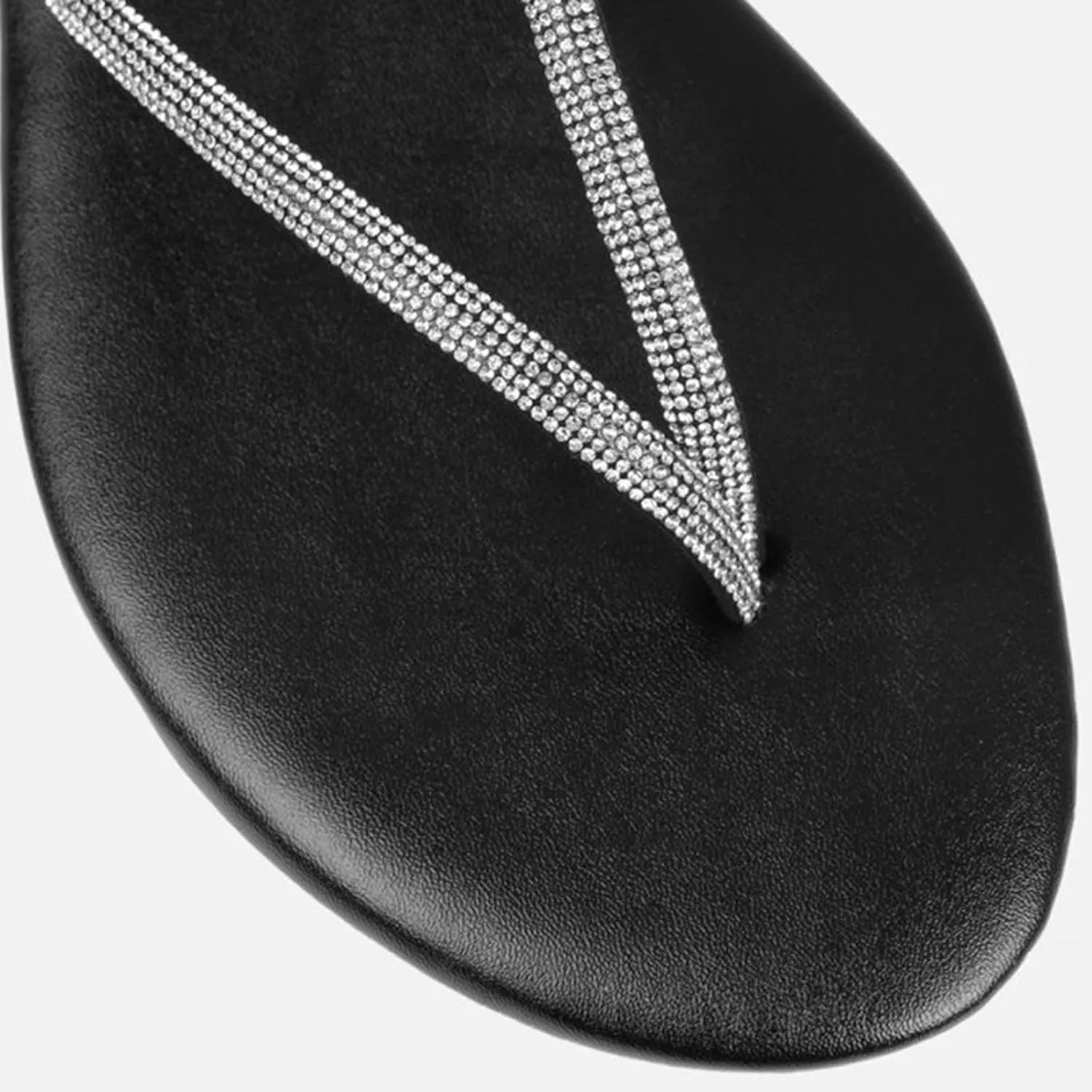 Comfortable Slide Sandals Women Slippers Summer New Pattern Rhinestone Shiny Fashion Flat Bottom Comfortable Non Slip