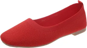 Comfortable Womens Dress Shoes Pointed Toe Knit Ballet Comfortable Dressy Slip On Flat Women's Dress Flats Ballet Light Weight