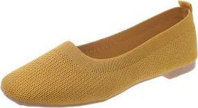 Comfortable Womens Dress Shoes Pointed Toe Knit Ballet Comfortable Dressy Slip On Flat Women's Dress Flats Ballet Light Weight