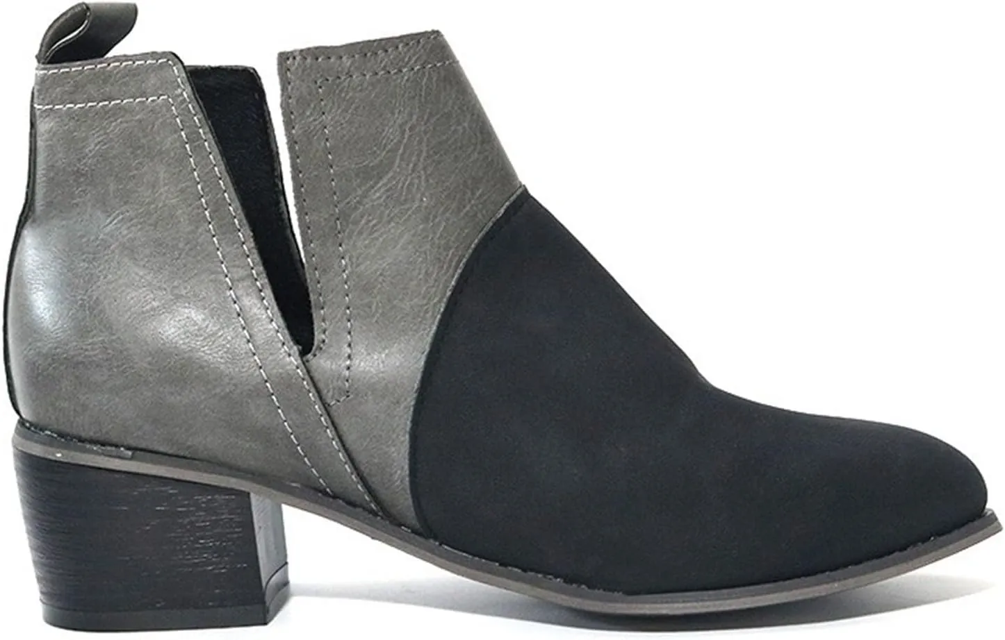 Cowboy Boots for Women Western Round Toe Pull On Square Heel Ankle Boots for Women Fashion Ankle Shaft Boot Bootie