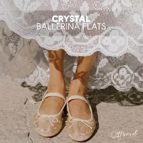 Crystal Ballerina Flats for Woman Rhinestone Mary Jane Flats Bow Ballet Flats Casual Daily Wear Mesh Flats Comfortable Office Flats