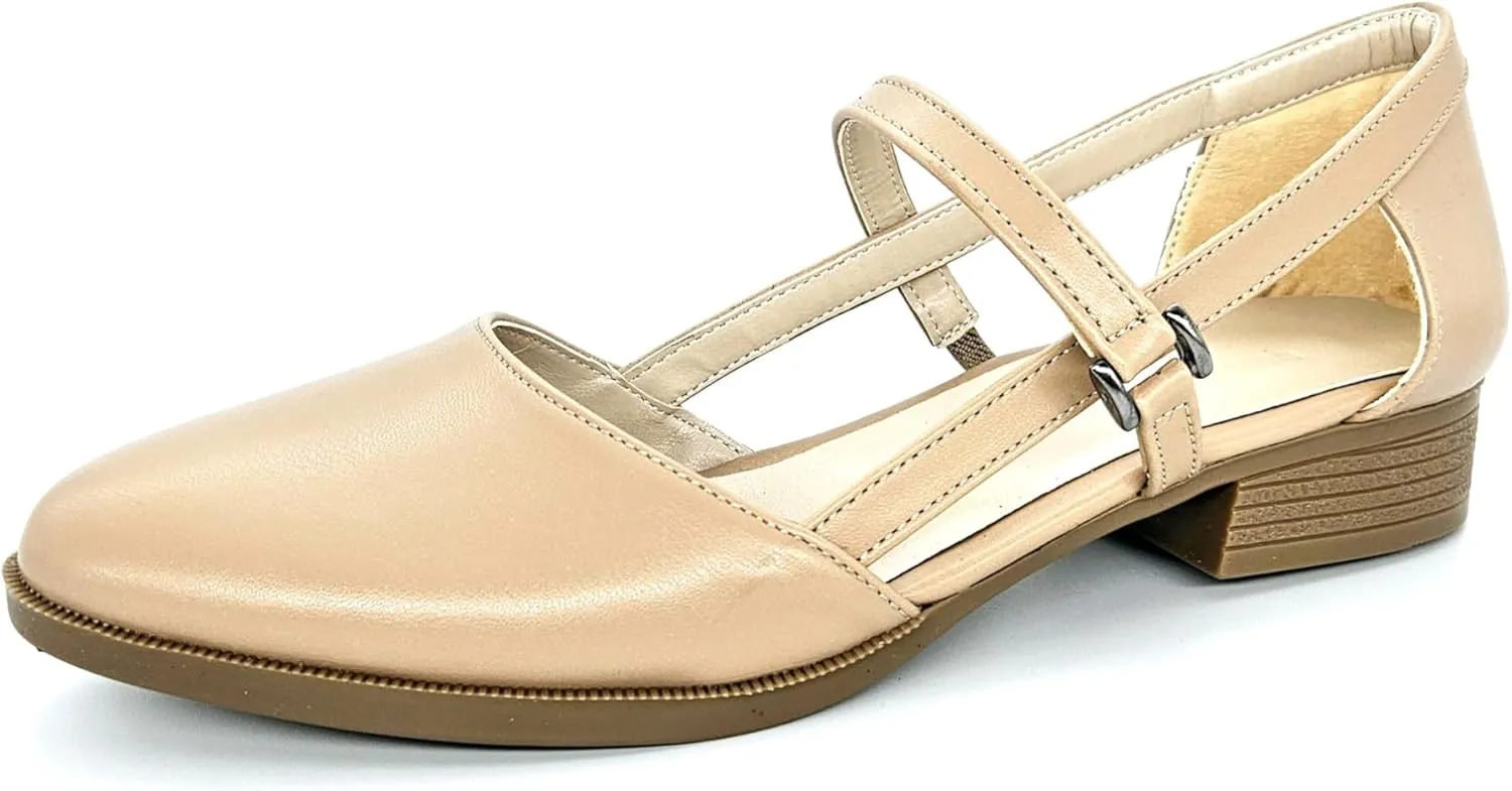 Derimi'O Mary Jane Shoes Women - Elegant Low Heel Mary Janes - Comfortable and Stylish Mary Jane Flats for Everyday Wear - Classic Design Mary Jane Pumps with Secure Strap