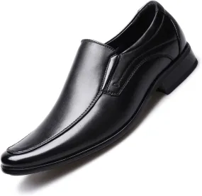 Dress Oxford Shoes for Men Comfortable Business Slip On Work Shoes Solid Color Leather Leather Open for Men