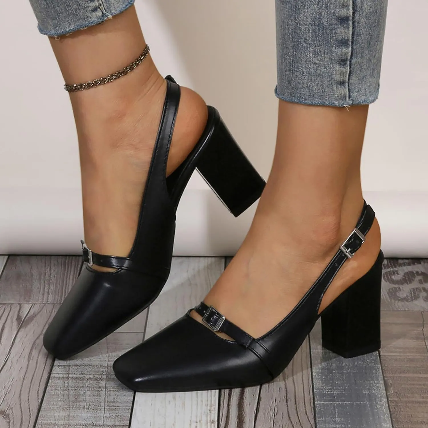 Dressy Summer Heel Square Toe Open Toe Sandals For Women New Spring And Summer Fairy With Skirts Single Shoes With