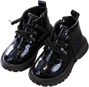 Fashion All Seasons Children Boots for Boys and Girls Ankle Boots with Thick Soles Non Slip Kids Snow Boots Size 5