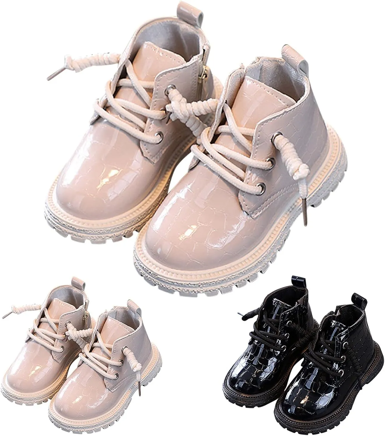 Fashion All Seasons Children Boots for Boys and Girls Ankle Boots with Thick Soles Non Slip Kids Snow Boots Size 5