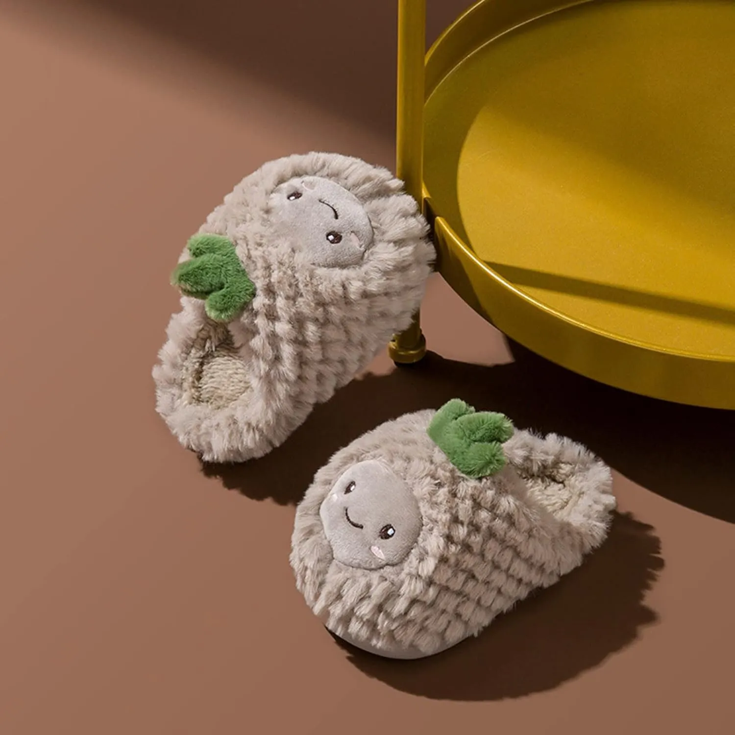 Fashion Autumn And Winter Boys And Girls Slippers Flat Bottom Soft Light Comfortable Warm Cute Cartoon Slippers
