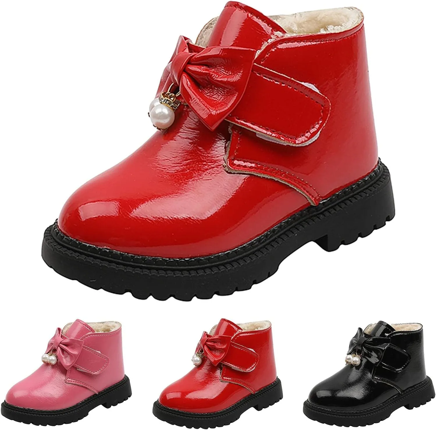 Fashion Autumn and Winter Girls Snow Boots Thick Bottom Non Slip Warm and Comfortable Cute Bow Snowboard Shoes for Kids