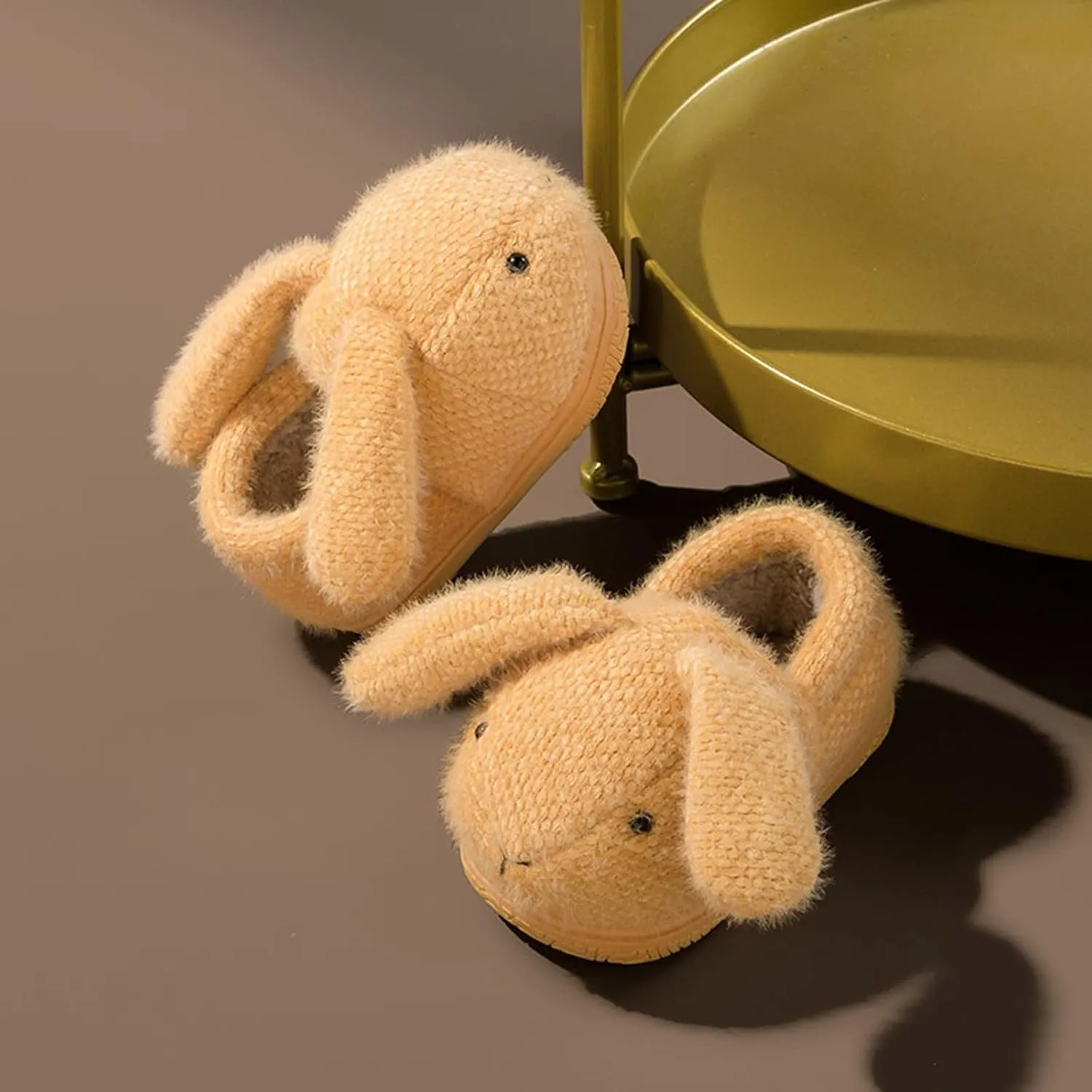 Fashion Cute Autumn And Winter Boys And Girls Slippers Flat Bottom Round Toe Soft Warm Comfortable House Slippers