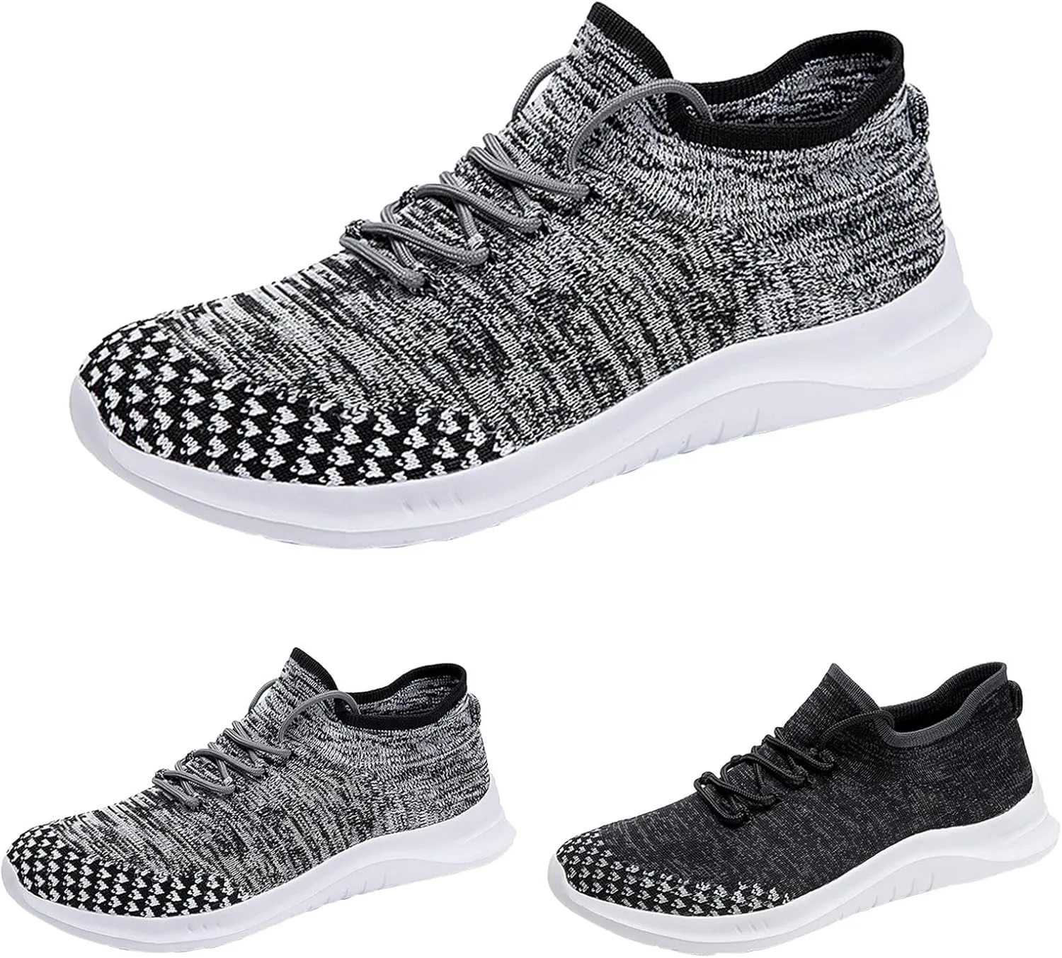 Fashion Spring and Summer Men Sports Shoes Flat Lightweight Mesh Breathable Lace Up Comfortable Sneaker Slippers for Men Men'
