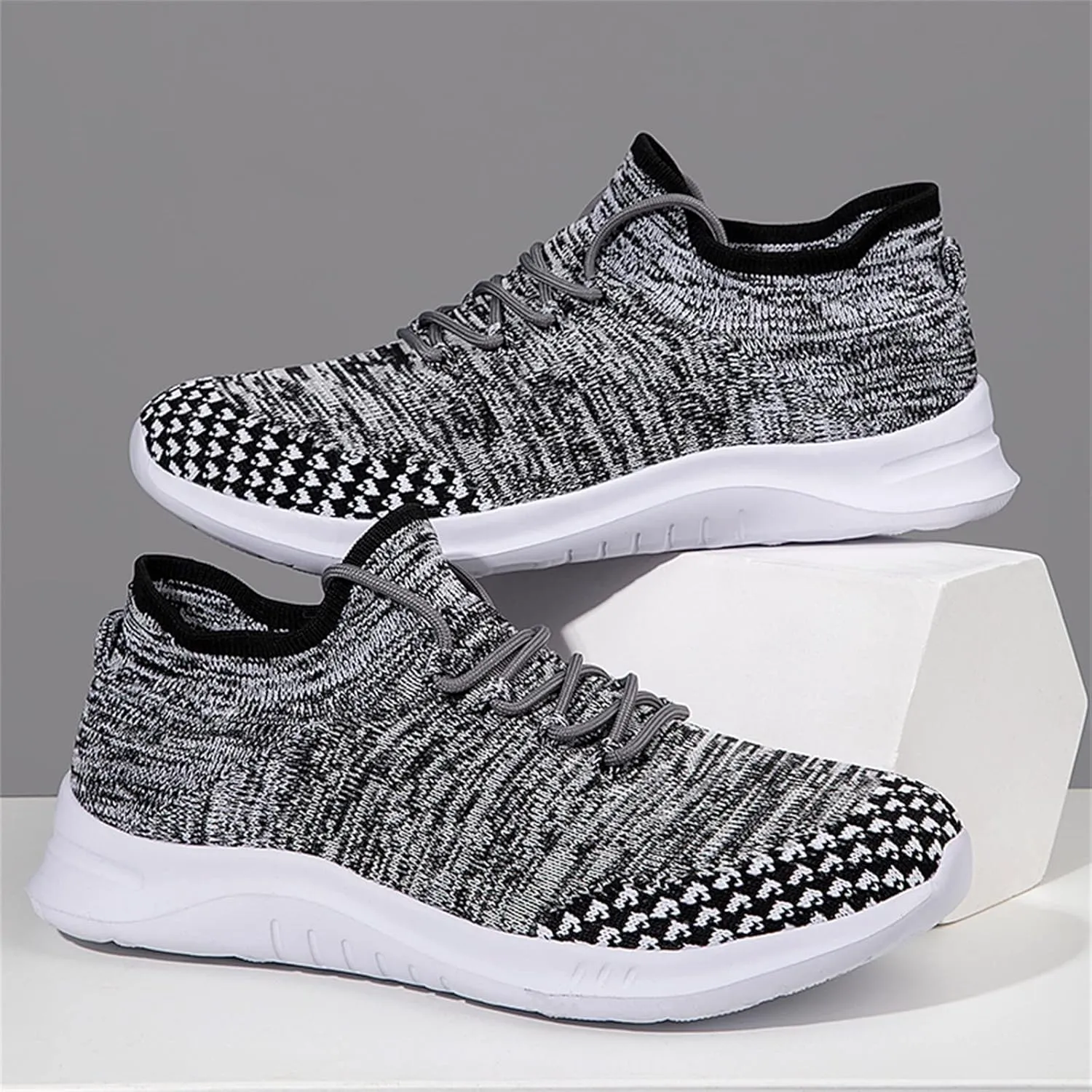 Fashion Spring and Summer Men Sports Shoes Flat Lightweight Mesh Breathable Lace Up Comfortable Sneaker Slippers for Men Men'