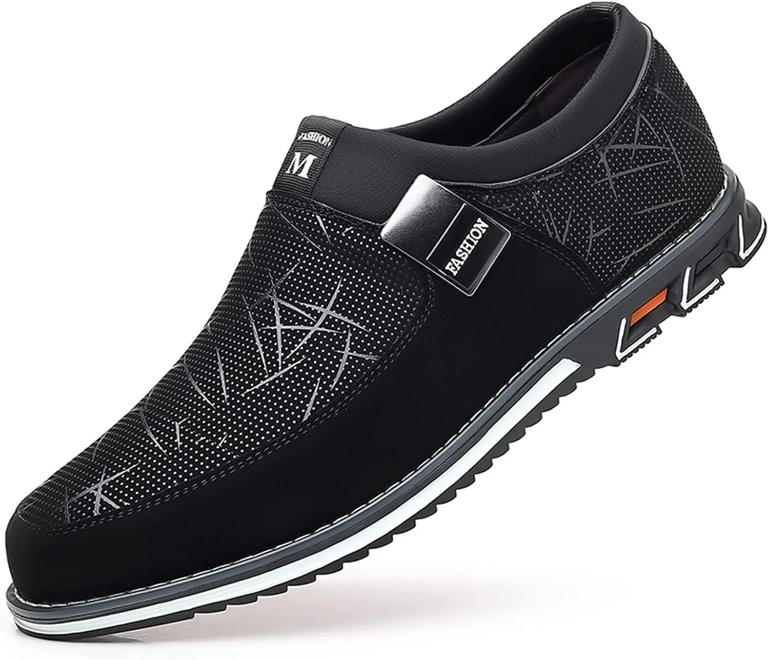 Fashion Style Men's Breathable Comfortable Business Slip On Work Leisure Hit Color Leather Shoes Men Shoe Formal Water Shoes