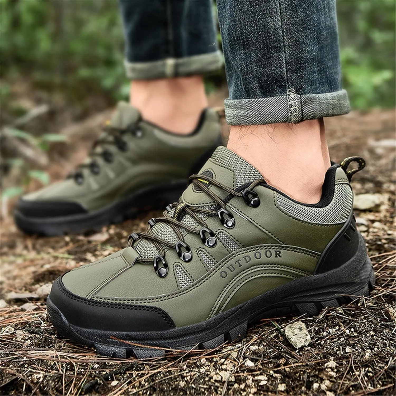 Fashion Summer and Autumn Men Hiking Shoes Non Slip Soles Thick Bottom Mesh Breathable Casual Mens Sneaker Boots Size 14 Mens